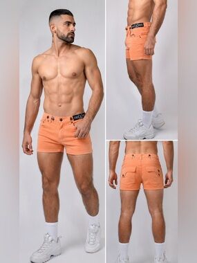 Tigerhorse Harrison Dirty Short Peach Size 30 Suspender Hardware